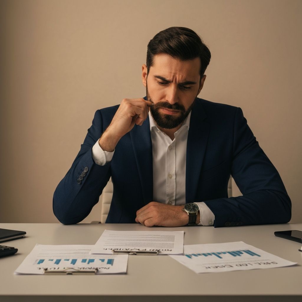Emprendedor latinoamericano enfrentando desafíos de financiamiento